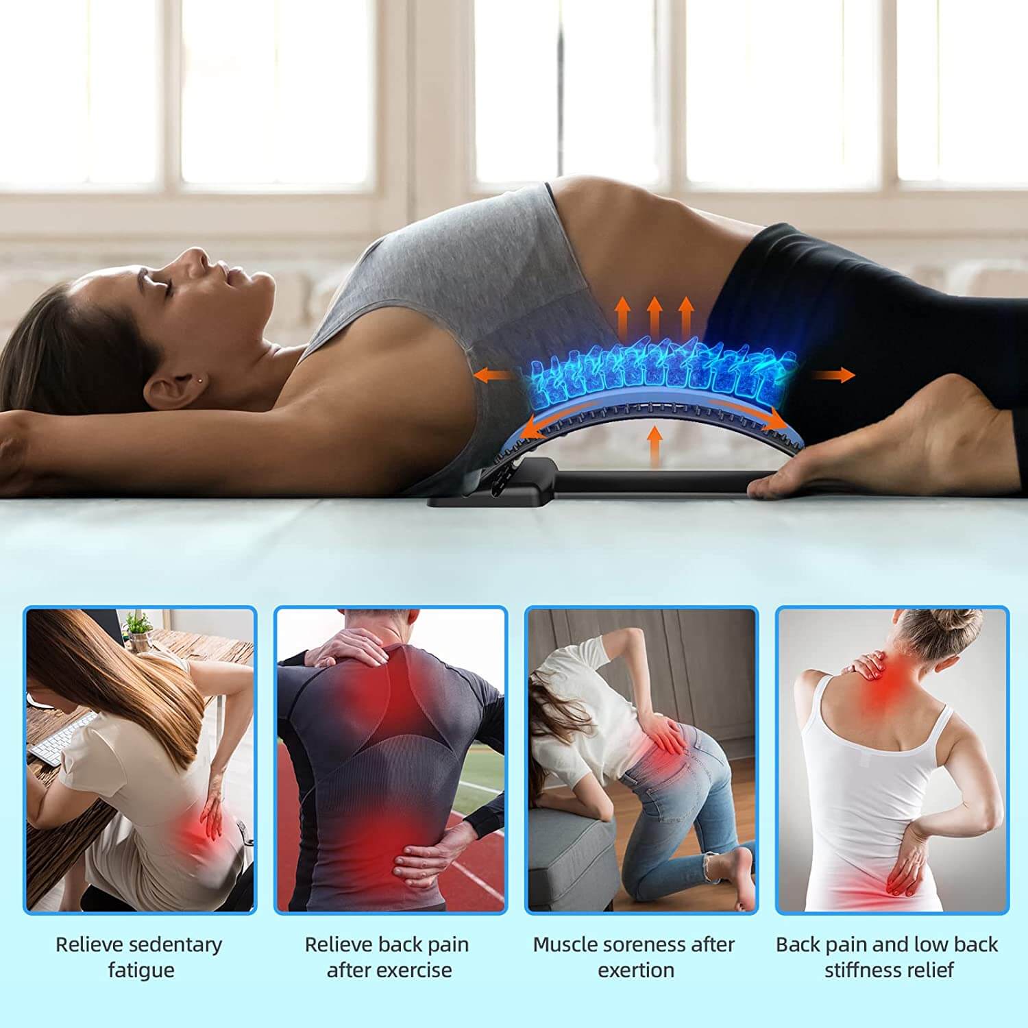 Refresh - Neck & Back Stretcher, Sciatica Pain Relief Devices