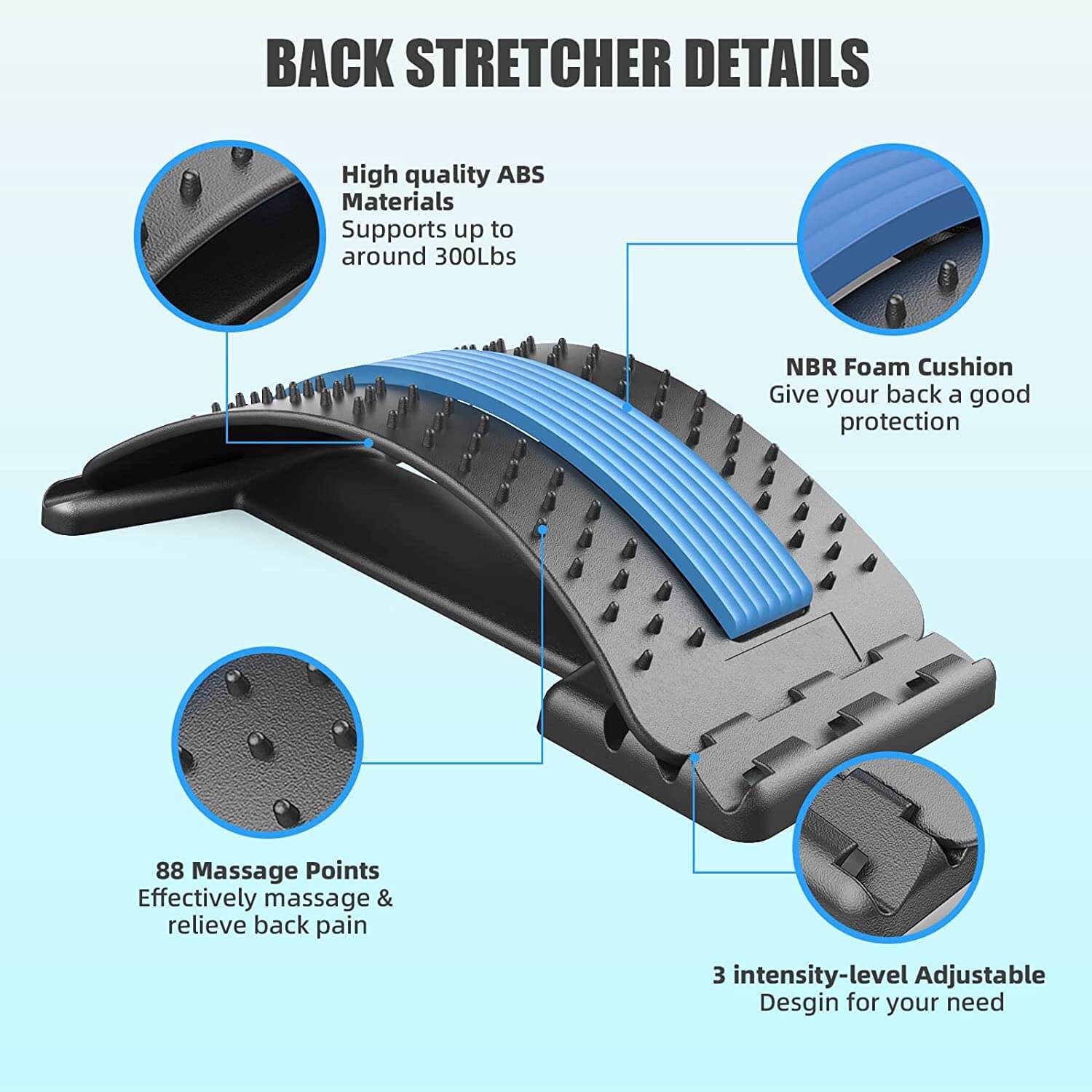 Back Stretcher Pillow for Pain Relief Back Neck Support Spine